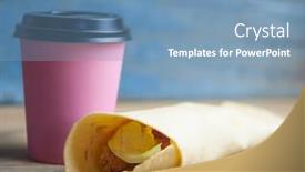  Presentation with tortilla - Audience pleasing PPT theme consisting of close-up-still-life backdrop and a teal colored foreground