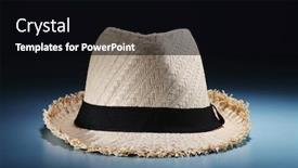  Presentation with woven - Amazing presentation theme having close up straw woven sun hat backdrop and a black colored foreground