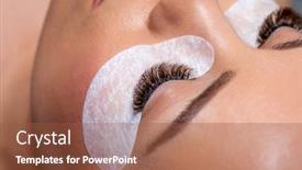  Presentation with eye care - Theme with close-up-studio-shot background and a tawny brown colored foreground