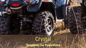  Presentation with atv - Presentation design with close-up-tail-view background and a tawny brown colored foreground