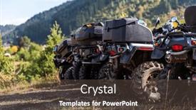  Presentation with dirt bike - Presentation design with close-up-tail-view background and a tawny brown colored foreground