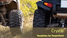  Presentation with atv - Slides consisting of close-up-tail-view background and a tawny brown colored foreground