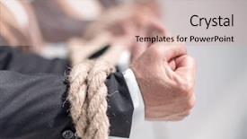  Presentation with team - Amazing presentation theme having close up the business team backdrop and a soft green colored foreground