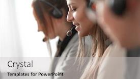  Presentation with female powerlifting - Slide deck consisting of close-up-the-female-operator background and a light gray colored foreground