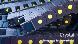  Presentation with conveyor belt - Colorful slides enhanced with close-up-the-roller-bearing backdrop and a  colored foreground