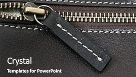  Presentation with leather - Slides consisting of close-up-to-zip background and a dark gray colored foreground