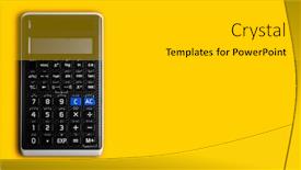  Presentation with calculator - Presentation theme featuring close-up-top-view-calculator background and a light gray colored foreground