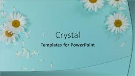  Presentation with plain blue - Presentation design with close-up-top-view background and a light blue colored foreground