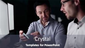  Presentation with two men on a judo - PPT theme enhanced with close-up-two-business-men background and a dark gray colored foreground