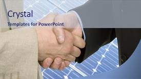  Presentation with hand shake office - Amazing presentation design having close up two men handshaking making agreement - business team hand shake backdrop and a  colored foreground