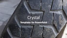  Presentation with tyre - Theme having close-up-tyre-profile-car background and a dark gray colored foreground