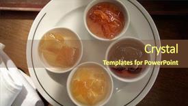  Presentation with coconut jam - Slide deck having close up variety of jam background and a tawny brown colored foreground