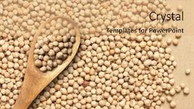  Presentation with chick - Slide set consisting of close up view background of chick peas background and a coral colored foreground