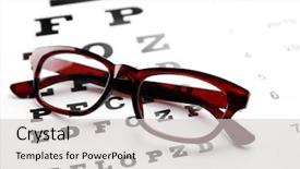  Presentation with test - Amazing slides having close up view healthy eyes backdrop and a light gray colored foreground