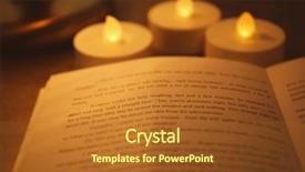  Presentation with fried egg close up view - PPT theme consisting of close up view of book background and a red colored foreground