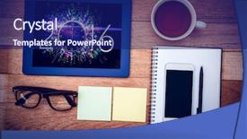  Presentation with japanese new year above view - PPT theme featuring close up view of business background and a navy blue colored foreground