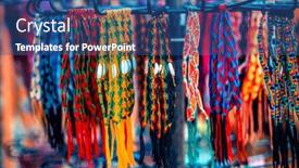  Presentation with odontology colorful 3d view - Slides with close-up-view-of-colorful background and a ocean colored foreground