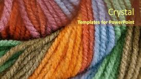  Presentation with yarn - PPT layouts featuring close-up-view-of-colorful background and a tawny brown colored foreground