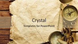  Presentation with vintage compass - Audience pleasing PPT theme consisting of close up view of compass backdrop and a lemonade colored foreground