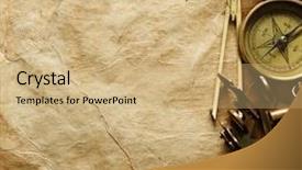  Presentation with vintage compass - Audience pleasing slides consisting of close up view of compass on vintage paper backdrop and a coral colored foreground