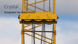  Presentation with hoist - Presentation featuring close-up-view-of-crane background and a gold colored foreground