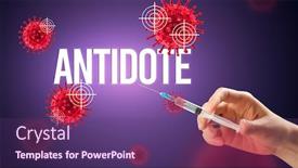  Presentation with coronavirus - Slide deck consisting of close-up-view-of-doctor background and a violet colored foreground