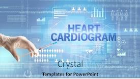  Presentation with medical heart - Cool new theme with close-up-view-of-doctor backdrop and a light blue colored foreground