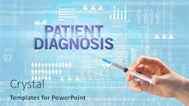  Presentation with diagnosis - PPT layouts consisting of close-up-view-of-doctor background and a light blue colored foreground