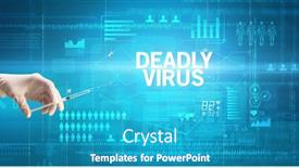  Presentation with medical virus - Cool new theme with close-up-view-of-doctor backdrop and a teal colored foreground