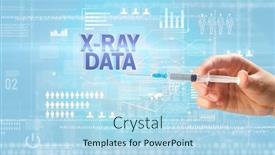  Presentation with data medical - Theme featuring close-up-view-of-doctor background and a light blue colored foreground