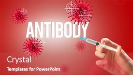  Presentation with antibody - Cool new presentation design with close-up-view-of-doctor backdrop and a coral colored foreground