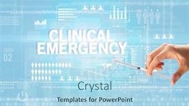  Presentation with emergency medical - Colorful presentation theme enhanced with close-up-view-of-doctor backdrop and a light blue colored foreground
