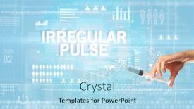  Presentation with pulse - Colorful presentation theme enhanced with close-up-view-of-doctor backdrop and a light blue colored foreground