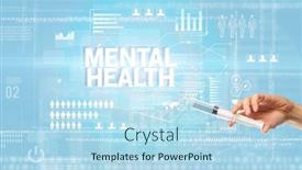  Presentation with mental healthcare - Audience pleasing presentation consisting of close-up-view-of-doctor backdrop and a light blue colored foreground