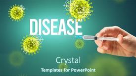  Presentation with disease - Audience pleasing PPT theme consisting of close-up-view-of-doctor backdrop and a ocean colored foreground