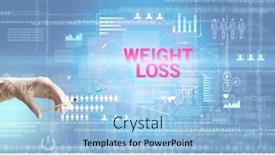  Presentation with medical hand - Audience pleasing PPT theme consisting of close-up-view-of-doctor backdrop and a light blue colored foreground