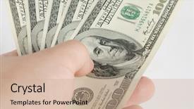  Presentation with close up view of the compass on old paper - Presentation theme having close up view of dollar banknote background and a coral colored foreground