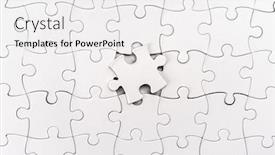  Presentation with jigsaw - Amazing presentation theme having close-up-view-of-empty backdrop and a white colored foreground