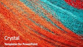  Presentation with fishing net - Amazing PPT theme having close up view of fishing backdrop and a crimson colored foreground