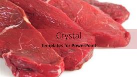  Presentation with steaks - Amazing PPT theme having close-up-view-of-four backdrop and a red colored foreground
