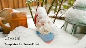  Presentation with garden - Colorful PPT theme enhanced with close-up-view-of-garden backdrop and a lemonade colored foreground