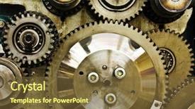  Presentation with close up view of the compass on old paper - PPT layouts consisting of close up view of gears background and a tawny brown colored foreground