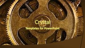  Presentation with gears - Amazing theme having close up view of gears backdrop and a tawny brown colored foreground