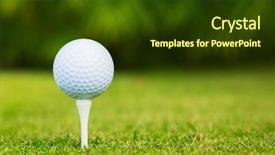  Presentation with golf course - Slide deck consisting of close up view of golf background and a tawny brown colored foreground