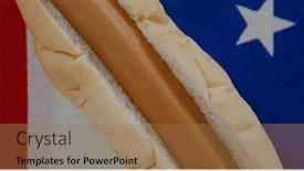  Presentation with american flag - PPT theme with close-up-view-of-hot background and a coral colored foreground