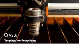  Presentation with laser cutting - PPT theme having close-up-view-of-laser background and a black colored foreground
