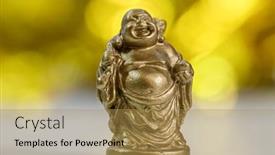  Presentation with buddha - Presentation theme consisting of close-up-view-of-laughing background and a  colored foreground