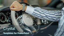  Presentation with luxury car - Slide set featuring close-up-view-of-male background and a tawny brown colored foreground