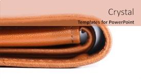  Presentation with leather - Slide set featuring close-up-view-of-mens background and a coral colored foreground