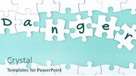  Presentation with blue earth puzzle - Theme enhanced with close-up-view-of-mockup background and a cool aqua colored foreground